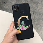 Luxury Letters Case For Xiaomi Redmi 9C 9 C NFC Case Shockproof Bumper Soft Phone Case For Redmi 9 9c 9a Redmi9A 9C 9 Back Cover Alphabet Soft Matte Liquid Silicone Slim Phone Case Stevvex