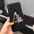 Luxury Letters Case For Xiaomi Redmi 9C 9 C NFC Case Shockproof Bumper Soft Phone Case For Redmi 9 9c 9a Redmi9A 9C 9 Back Cover Alphabet Soft Matte Liquid Silicone Slim Phone Case Stevvex