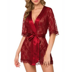 Luxury Lightweight Ladies Nightwear Elegant Short Gorgeous Design Bathrobe Sleepwear For Women Stevvex