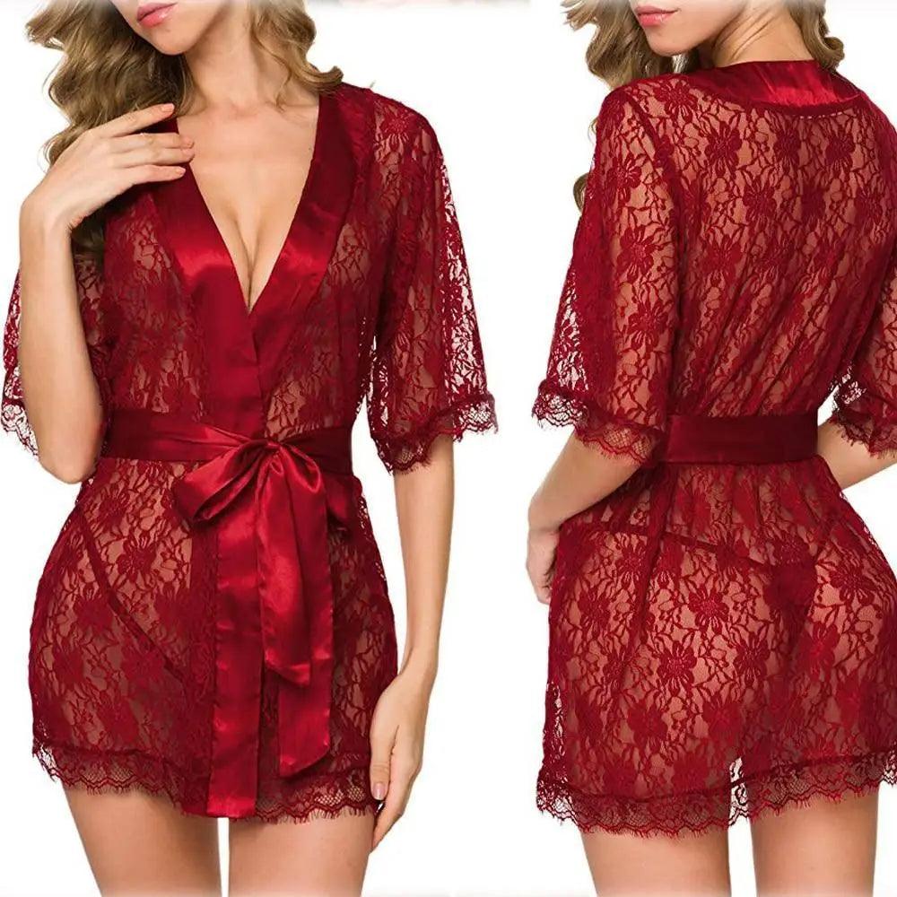 Luxury Lightweight Ladies Nightwear Elegant Short Gorgeous Design Bathrobe Sleepwear For Women Stevvex