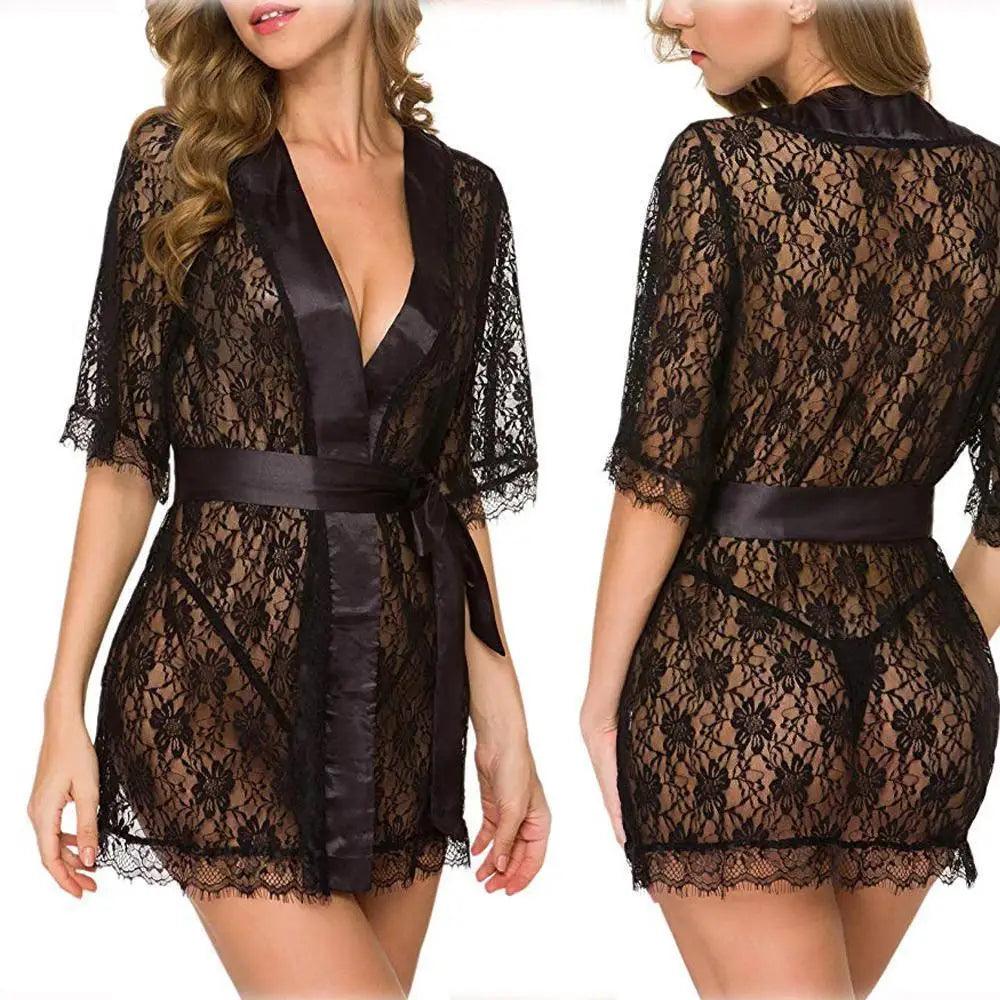 Luxury Lightweight Ladies Nightwear Elegant Short Gorgeous Design Bathrobe Sleepwear For Women Stevvex