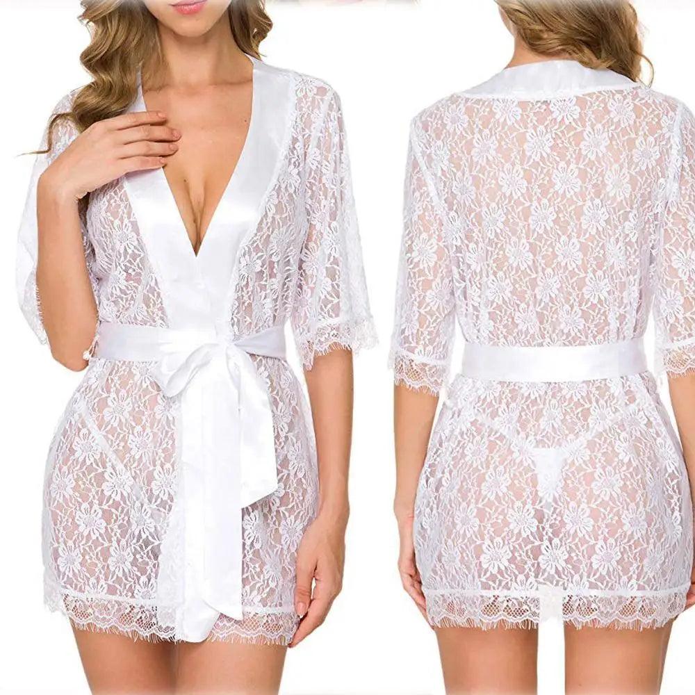 Luxury Lightweight Ladies Nightwear Elegant Short Gorgeous Design Bathrobe Sleepwear For Women Stevvex