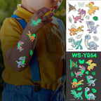 Luxury Luminous Tattoo Stickers Unicorn Stars Temporary Waterproof Luminous Fake Tattoos Stickers Dinosaur Butterfly For Children Stevvex