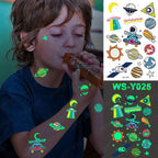 Luxury Luminous Tattoo Stickers Unicorn Stars Temporary Waterproof Luminous Fake Tattoos Stickers Dinosaur Butterfly For Children Stevvex