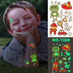Luxury Luminous Tattoo Stickers Unicorn Stars Temporary Waterproof Luminous Fake Tattoos Stickers Dinosaur Butterfly For Children Stevvex