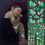 Luxury Luminous Tattoo Stickers Unicorn Stars Temporary Waterproof Luminous Fake Tattoos Stickers Dinosaur Butterfly For Children Stevvex