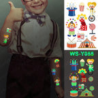 Luxury Luminous Tattoo Stickers Unicorn Stars Temporary Waterproof Luminous Fake Tattoos Stickers Dinosaur Butterfly For Children Stevvex