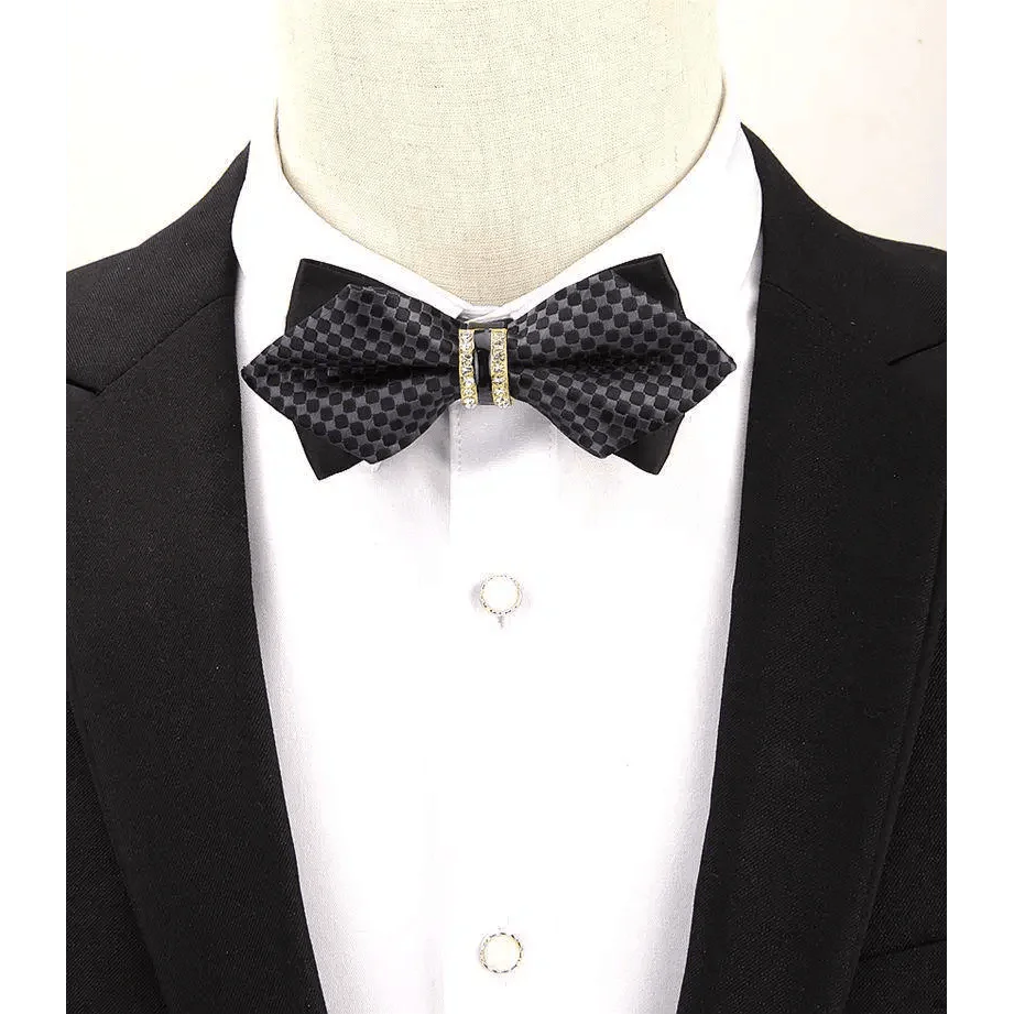 Luxury Men Polyester Bowtie Fashionable Bowtie Stylish Design Wedding Parties Bowties Stevvex