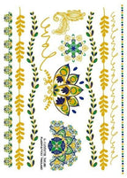 Luxury Metallic Temporary Tattoo Gold Silver Flower Sticker Long Lasting Gold Design For Womens Stevvex