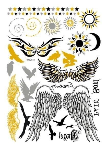 Luxury Metallic Temporary Tattoo Gold Silver Flower Sticker Long Lasting Gold Design For Womens Stevvex