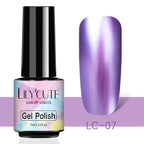 Luxury Metallic Womens Nail Polish Silver Rose Permanent UV Gel Nail Varnish Elegant Luxury Metal Effect More Collor For Girls Stevvex
