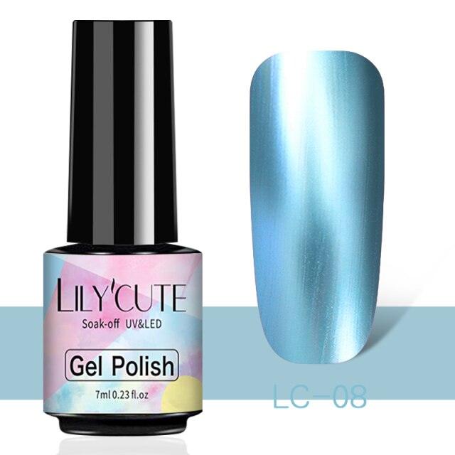 Luxury Metallic Womens Nail Polish Silver Rose Permanent UV Gel Nail Varnish Elegant Luxury Metal Effect More Collor For Girls Stevvex