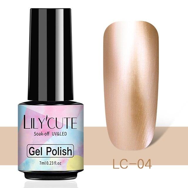 Luxury Metallic Womens Nail Polish Silver Rose Permanent UV Gel Nail Varnish Elegant Luxury Metal Effect More Collor For Girls Stevvex