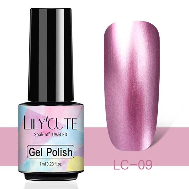 Luxury Metallic Womens Nail Polish Silver Rose Permanent UV Gel Nail Varnish Elegant Luxury Metal Effect More Collor For Girls Stevvex