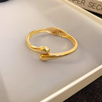 Luxury Minimalist Glossy High-grade Shiny Bracelets -   Simple Temperament Cold-Tone Bangles (MAC242)