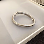 Luxury Minimalist Glossy High-grade Shiny Bracelets -   Simple Temperament Cold-Tone Bangles (MAC242)