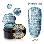 Luxury Modern Crystal Shiny Gel Nail Polish Painting Nails Art Design Diamond Manicure Gel Luxury Design For Women and Girls Stevvex