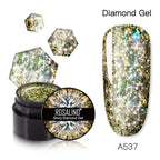 Luxury Modern Crystal Shiny Gel Nail Polish Painting Nails Art Design Diamond Manicure Gel Luxury Design For Women and Girls Stevvex