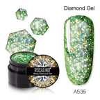 Luxury Modern Crystal Shiny Gel Nail Polish Painting Nails Art Design Diamond Manicure Gel Luxury Design For Women and Girls Stevvex