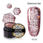 Luxury Modern Crystal Shiny Gel Nail Polish Painting Nails Art Design Diamond Manicure Gel Luxury Design For Women and Girls Stevvex