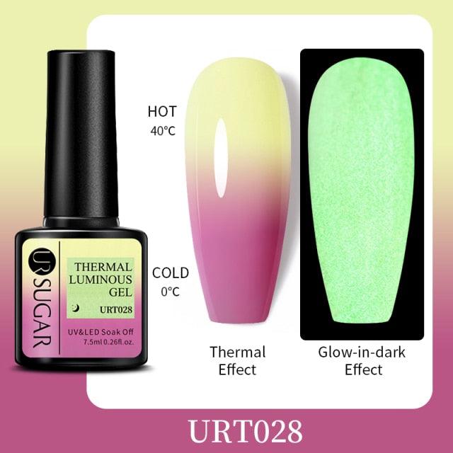 Luxury Modern Elegant Colorful Diamond Gel Nail Polish UV Temperature Color Changing Elegant Fashion Rainbow Colors For Womens Stevvex
