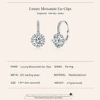 1.0ct Moissanite Hoop Earrings For Women Sterling Silver 925 Sparkling Engagement Wedding Gift BandsCo Straps