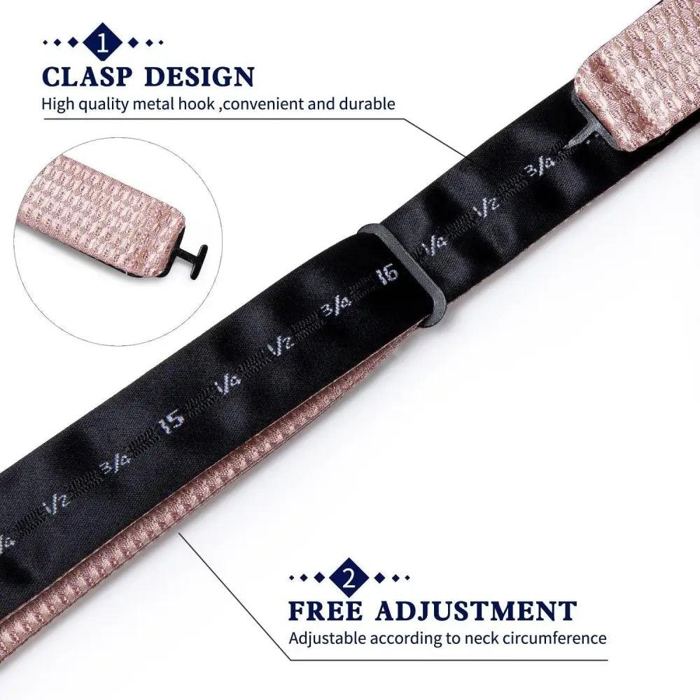 Luxury Pink Solid Men Bow Tie Silk Business Wedding Elegant Bowtie For Men Unique Desing For Every Occasion Stevvex