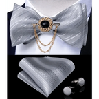 Luxury Pink Solid Men Bow Tie Silk Business Wedding Elegant Bowtie For Men Unique Desing For Every Occasion Stevvex
