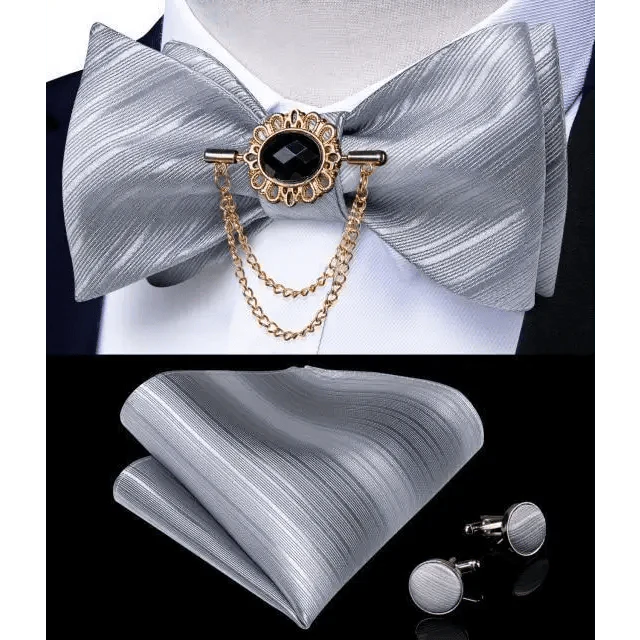 Luxury Pink Solid Men Bow Tie Silk Business Wedding Elegant Bowtie For Men Unique Desing For Every Occasion Stevvex