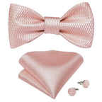 Luxury Pink Solid Men Bow Tie Silk Business Wedding Elegant Bowtie For Men Unique Desing For Every Occasion Stevvex