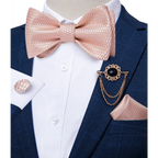 Luxury Pink Solid Men Bow Tie Silk Business Wedding Elegant Bowtie For Men Unique Desing For Every Occasion Stevvex