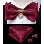 Luxury Pink Solid Men Bow Tie Silk Business Wedding Elegant Bowtie For Men Unique Desing For Every Occasion Stevvex