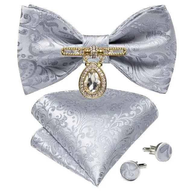 Luxury Pink Solid Men Bow Tie Silk Business Wedding Elegant Bowtie For Men Unique Desing For Every Occasion Stevvex