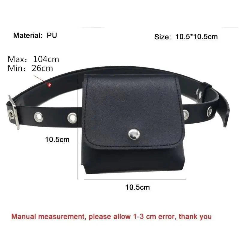 Luxury PU Leather Fanny Pack Simple Women's Belt Bag Small Fanny Pack Handbag With Chain Stylish Travel Waist Bag For Women Stevvex