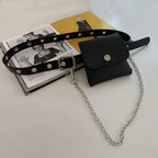 Luxury PU Leather Fanny Pack Simple Women's Belt Bag Small Fanny Pack Handbag With Chain Stylish Travel Waist Bag For Women Stevvex