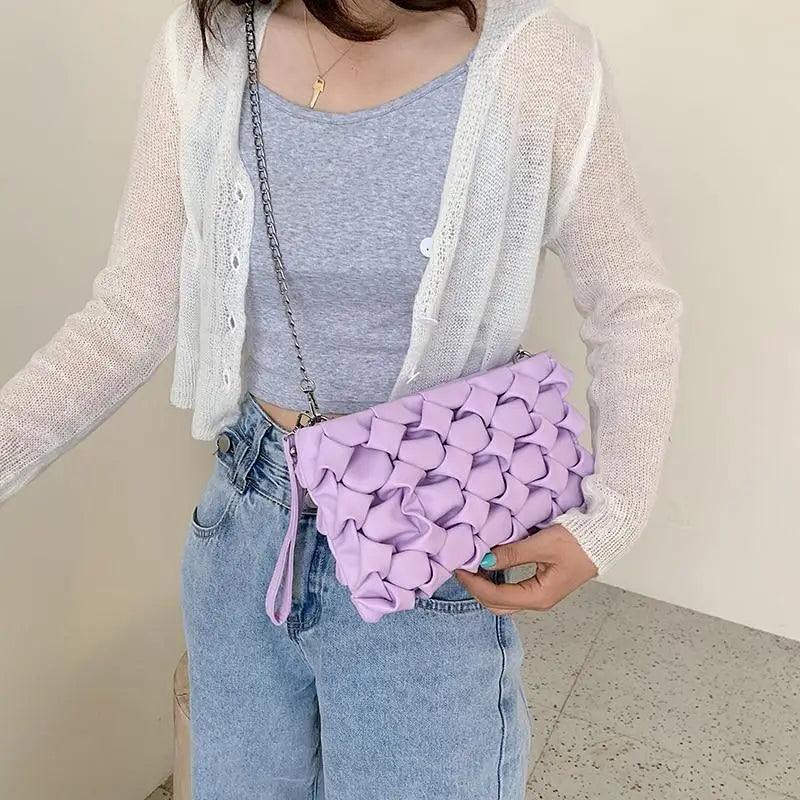 Luxury Purses Handbags Clutches And Shoulder Bags For Women And Girls Designer Leather Crossbody Metal Chain Bag Stevvex