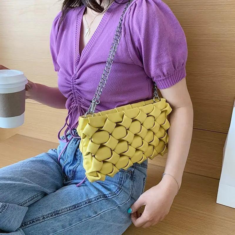 Luxury Purses Handbags Clutches And Shoulder Bags For Women And Girls Designer Leather Crossbody Metal Chain Bag Stevvex