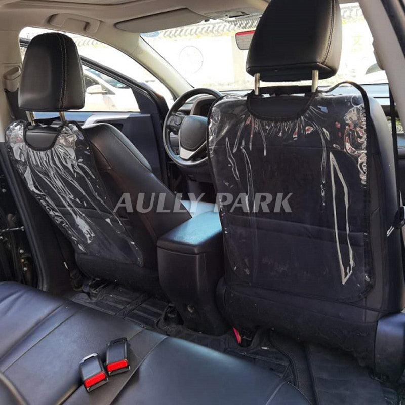 Luxury Seat Back Protectors and Seat Covers with Invisible Strap Car Seat Back Kick Mats Back Seat Protector Cover for Children Kids Baby Auto Seat Cushion Kick Mat Pad Anti Mud Clean Dirt Decals Car Accessories Car Seat Protector for Back Seat Stevvex