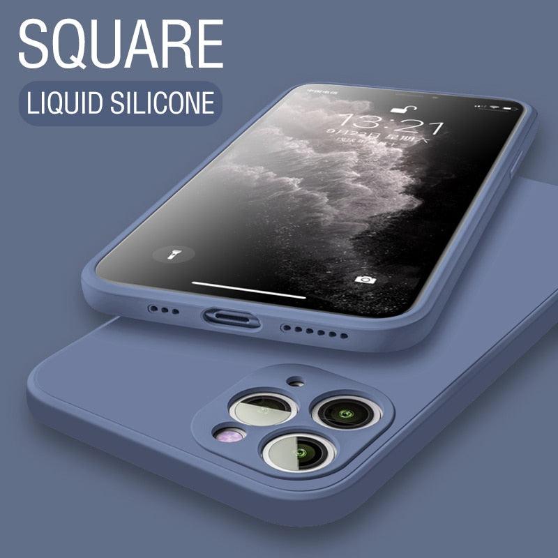 Luxury Silicone Case For iPhone 13 14 Pro Max Case For iPhone 13 Mini 13 14 Pro Cover Mobile Phone Case Silicone Back Cover For iPhone Anti-Scratch Slim iPhone Case For Women And Men Stevvex