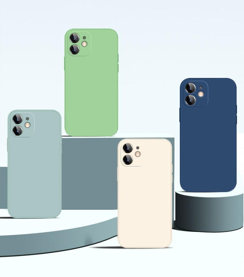 Luxury Silicone Case For iPhone 13 14 Pro Max Case For iPhone 13 Mini 13 14 Pro Cover Mobile Phone Case Silicone Back Cover For iPhone Anti-Scratch Slim iPhone Case For Women And Men Stevvex