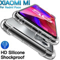 Luxury Silicone Cover For Clear Case Xiaomi Mi Redmi Note 11 Pro 7 8 9 10 9s 10s 11s Poco F3 M3 M4 X3 X4 Pro 12 11t 12x Shockproof Thin Soft Transparent Protective Case Flexible Transparent Mobile Phone Case Stevvex