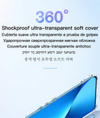 Luxury Silicone Cover For Clear Case Xiaomi Mi Redmi Note 11 Pro 7 8 9 10 9s 10s 11s Poco F3 M3 M4 X3 X4 Pro 12 11t 12x Shockproof Thin Soft Transparent Protective Case Flexible Transparent Mobile Phone Case Stevvex