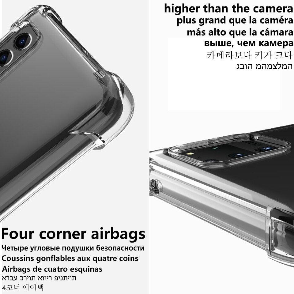 Luxury Silicone Cover For Clear Case Xiaomi Mi Redmi Note 11 Pro 7 8 9 10 9s 10s 11s Poco F3 M3 M4 X3 X4 Pro 12 11t 12x Shockproof Thin Soft Transparent Protective Case Flexible Transparent Mobile Phone Case Stevvex
