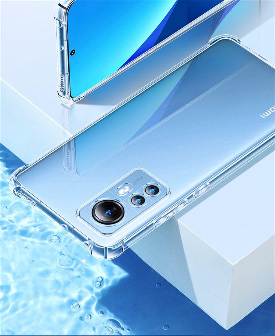 Luxury Silicone Cover For Clear Case Xiaomi Mi Redmi Note 11 Pro 7 8 9 10 9s 10s 11s Poco F3 M3 M4 X3 X4 Pro 12 11t 12x Shockproof Thin Soft Transparent Protective Case Flexible Transparent Mobile Phone Case Stevvex