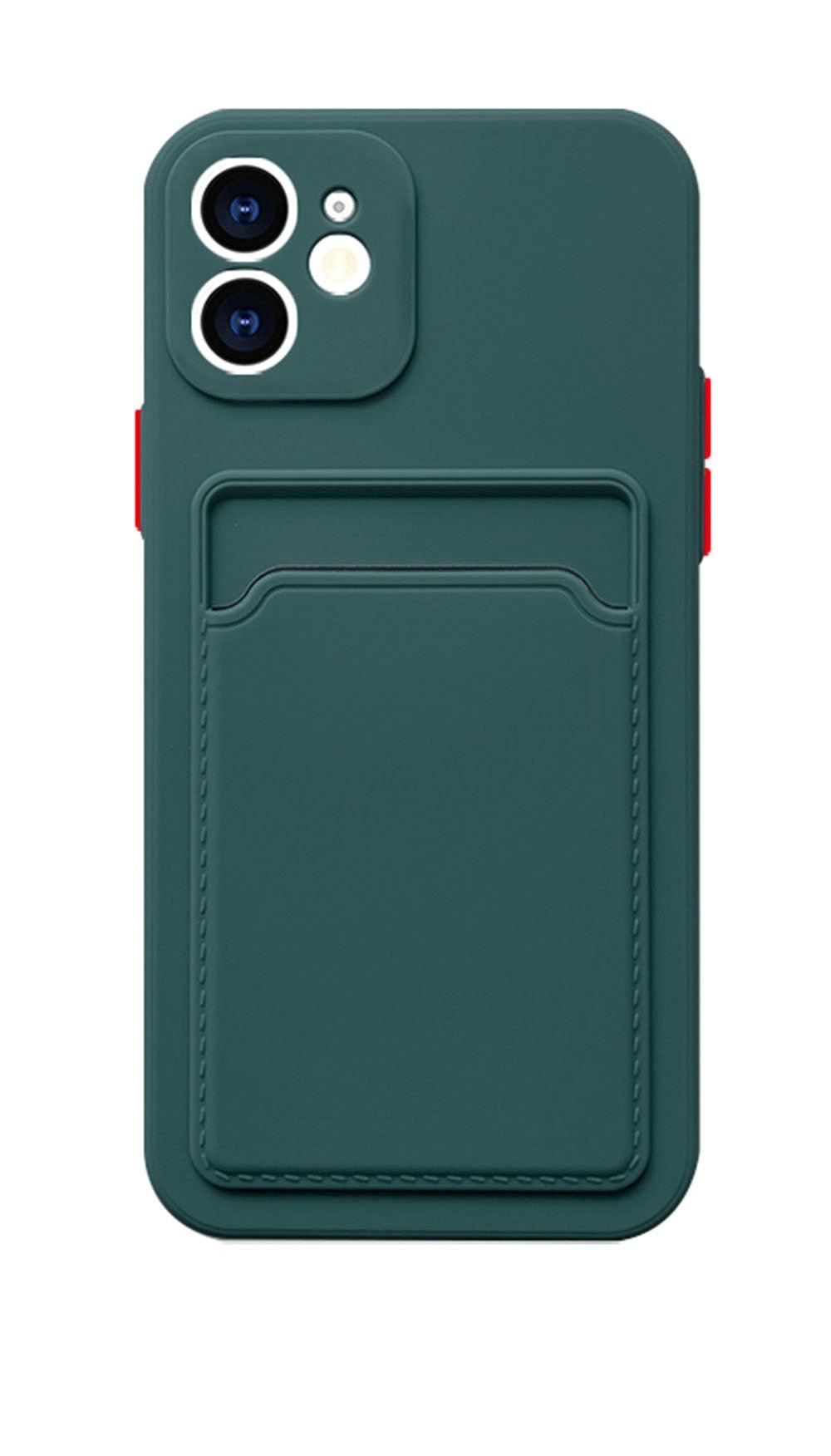 Luxury Silicone Phone Case for iphone 13 Pro Max 12 11 X XS XR Card Holder Wallet Soft Cover Cute Back Storage Stylish Silicone Case Smartphone Case Stevvex