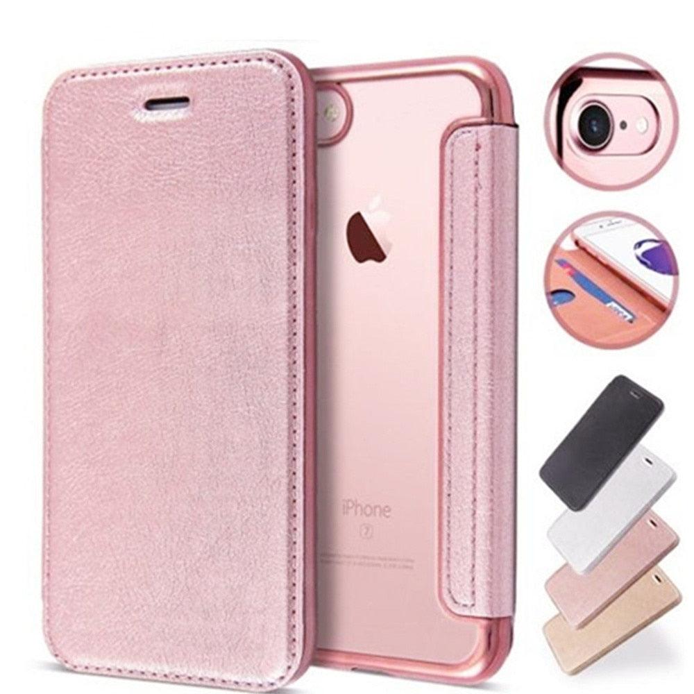 Luxury Slim Leather Wallet Flip Case For iPhone 14 Pro 13 12 Card Holder Cover Shock-Absorption Anti-Scratch Bumper Back Cover for New iPhone Stevvex