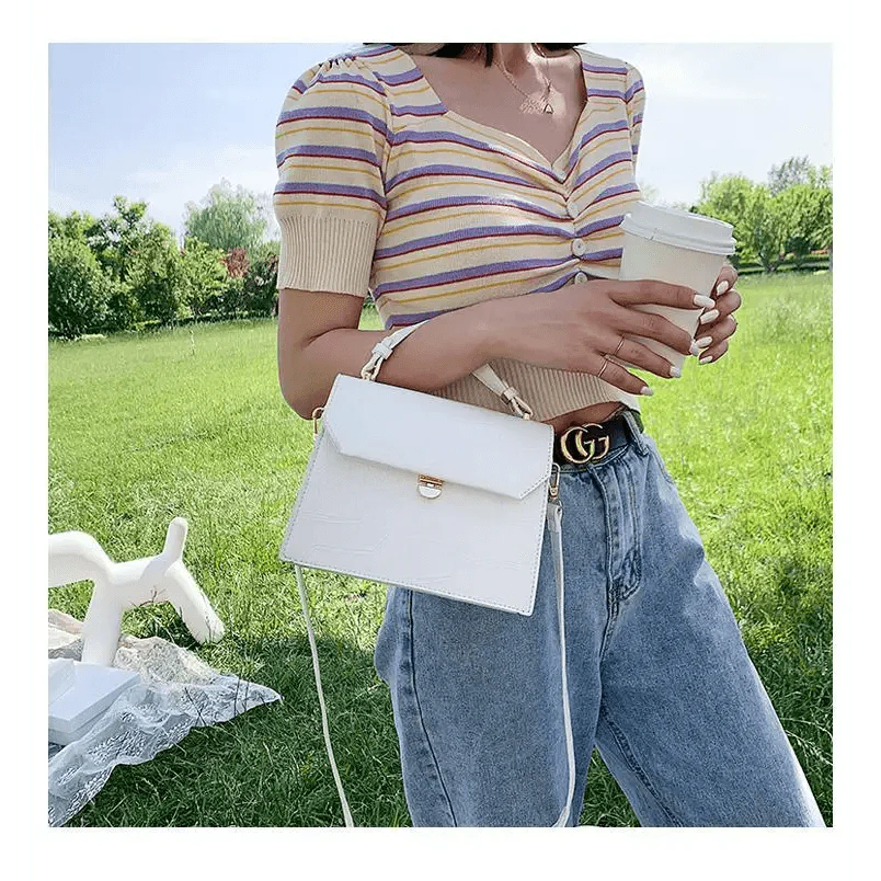 Luxury Snow White Crossbody Bags For Women And Girls Small PU Leather Handbag - Ladies Designer Evening Bags Stevvex