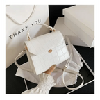 Luxury Snow White Crossbody Bags For Women And Girls Small PU Leather Handbag - Ladies Designer Evening Bags Stevvex