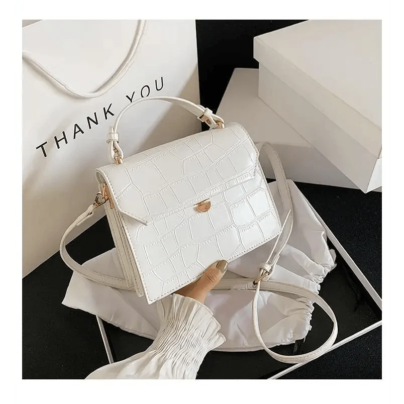 Luxury Snow White Crossbody Bags For Women And Girls Small PU Leather Handbag - Ladies Designer Evening Bags Stevvex