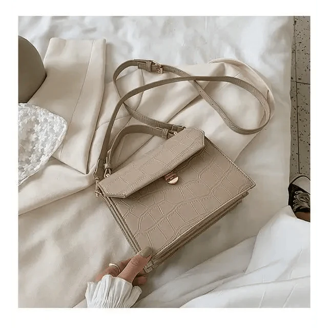 Luxury Snow White Crossbody Bags For Women And Girls Small PU Leather Handbag - Ladies Designer Evening Bags Stevvex